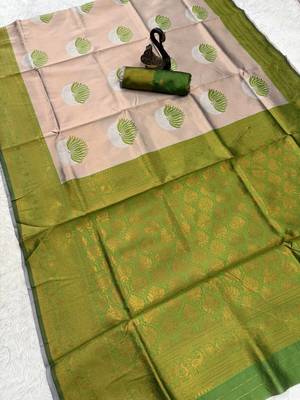 Multy Color silk blend saree with blouse 1