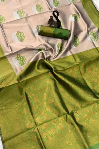 Multy Color silk blend saree with blouse
