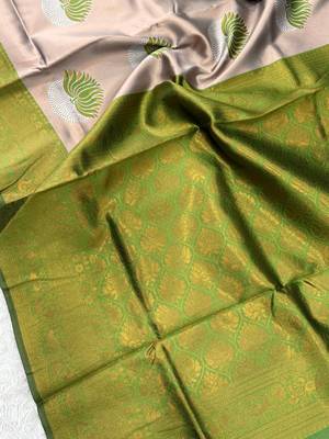 Multy Color silk blend saree with blouse 3