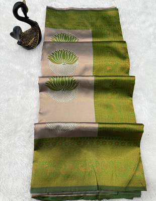 Multy Color silk blend saree with blouse 4