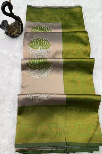 Multy Color silk blend saree with blouse