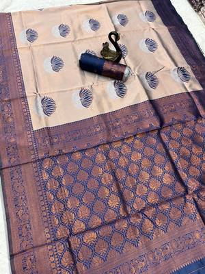 Multy Color silk blend saree with blouse 1