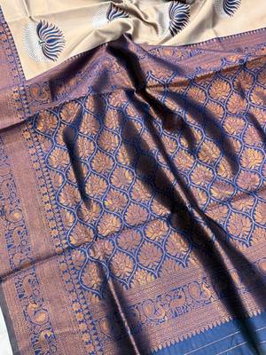 Multy Color silk blend saree with blouse 2
