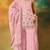Baby pink embroidered georgette semi-stitched palazzo style salwar suit