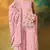 Baby pink embroidered georgette stitched palazzo style salwar suit