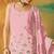 Baby pink embroidered georgette semi-stitched palazzo style salwar suit