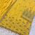 Yellow embroidered georgette semi-stitched palazzo style salwar suit
