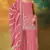 Pink embroidered georgette stitched palazzo style salwar suit