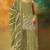 Mehendi green embroidered georgette semi-stitched palazzo style salwar suit