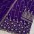 Purple embroidered georgette semi-stitched palazzo style salwar suit