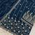 Navy blue embroidered georgette semi-stitched palazzo style salwar suit