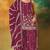 Maroon embroidered georgette semi-stitched palazzo style salwar suit