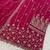 Maroon embroidered georgette semi-stitched palazzo style salwar suit