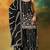 Black embroidered georgette semi-stitched palazzo style salwar suit