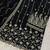 Black embroidered georgette semi-stitched palazzo style salwar suit
