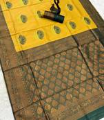 Woven Soft Silk Women's Saree With Blouse Set