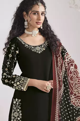 roman silk original mirror work patiala salwar kameez
