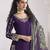 PURPLE Roman silk mirror work patiala salwar kameez for festive