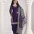 PURPLE Roman silk mirror work patiala salwar kameez for festive