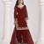 MAROON Roman silk original mirror work patiala salwar kameez
