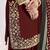 MAROON Roman silk original mirror work patiala salwar kameez