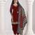 MAROON Roman silk original mirror work patiala salwar kameez