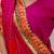 pink & yellow bandhani silk saree with embroidered border