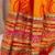pink & yellow bandhani silk saree with embroidered border