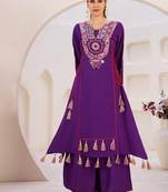 Designer Cord Set With Palazzo Sequins Work Cord Set