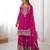 Heavy Embroidery Work Sharara Suit Set Pink Color Suit With Dupatta