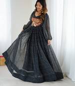 Navratri Special Designer Gown Dress Garba Special Dress Festival Wear Dress