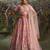 Graceful Pink Soft Net Lehenga with Sequins, Zarkan, Dori Work and Matching Dupatta