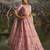 Graceful Pink Soft Net Lehenga with Sequins, Zarkan, Dori Work and Matching Dupatta