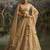 Designer Cream Soft Net Semi-Stitched Lehenga with Unstitched Blouse & Dupatta