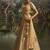 Designer Cream Soft Net Semi-Stitched Lehenga with Unstitched Blouse & Dupatta