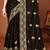 Black sequin embroidered border fendy two tone silk saree sari