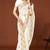 White sequin embroidered border fendy two tone silk saree sari