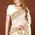 White sequin embroidered border fendy two tone silk saree sari