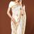 White sequin embroidered border fendy two tone silk saree sari
