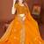 Mustard sequin embroidered border fendy two tone silk saree sari