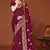 Wine sequin embroidered border fendy two tone silk saree sari