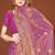 Pink sequin embroidered border fendy two tone silk saree sari