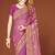 Pink sequin embroidered border fendy two tone silk saree sari