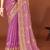 Pink sequin embroidered border fendy two tone silk saree sari