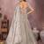 Warm Grey Mulberry Art Silk Zari and Sequin Embroidered Designer Semi stitched Lehenga for women