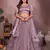Dusky Purple Mulberry Art Silk Zari and Sequin Embroidered Designer Semi stitched Lehenga for women