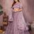 Dusky Purple Mulberry Art Silk Zari and Sequin Embroidered Designer Semi stitched Lehenga for women