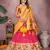 Pink Jacquard Silk Zari Weaving Designer Stitched Paithani Lehenga for women