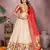 Cream Jacquard Silk Zari Weaving Designer Stitched Paithani Lehenga for women
