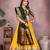 Yellow Jacquard Silk Zari Weaving Designer Stitched Paithani Lehenga for women